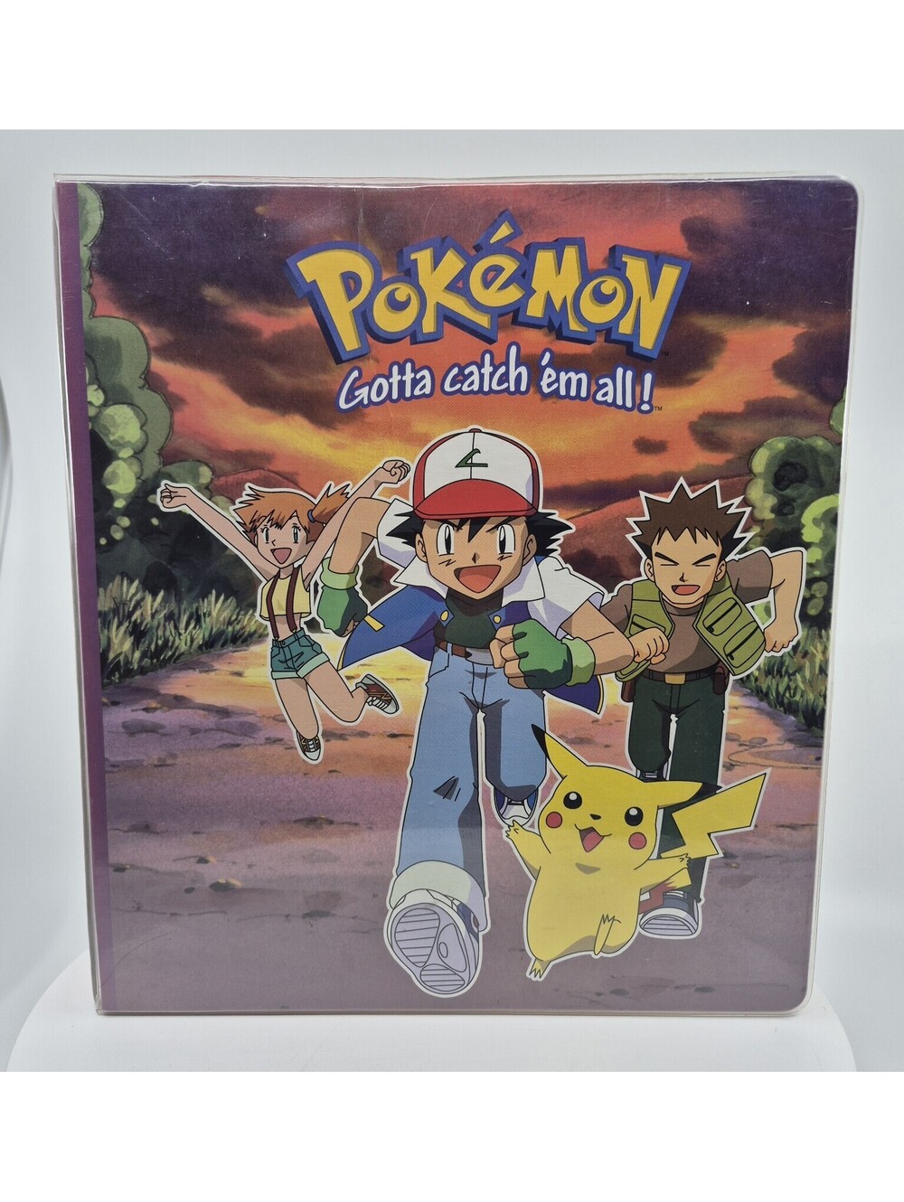 Vintage 1999 Plymouth 3 Ring Card Binder Nintendo Pokemon Pikachu Ash